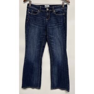 Y2K Hailey Curvy Flare Low Rise Jeans Sz 3/4 Skater Preppy 31x31 90s Flip Pocket
